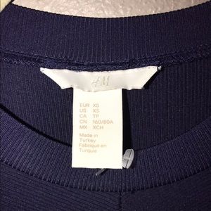 Dark blue mid sleeve dress bodycon